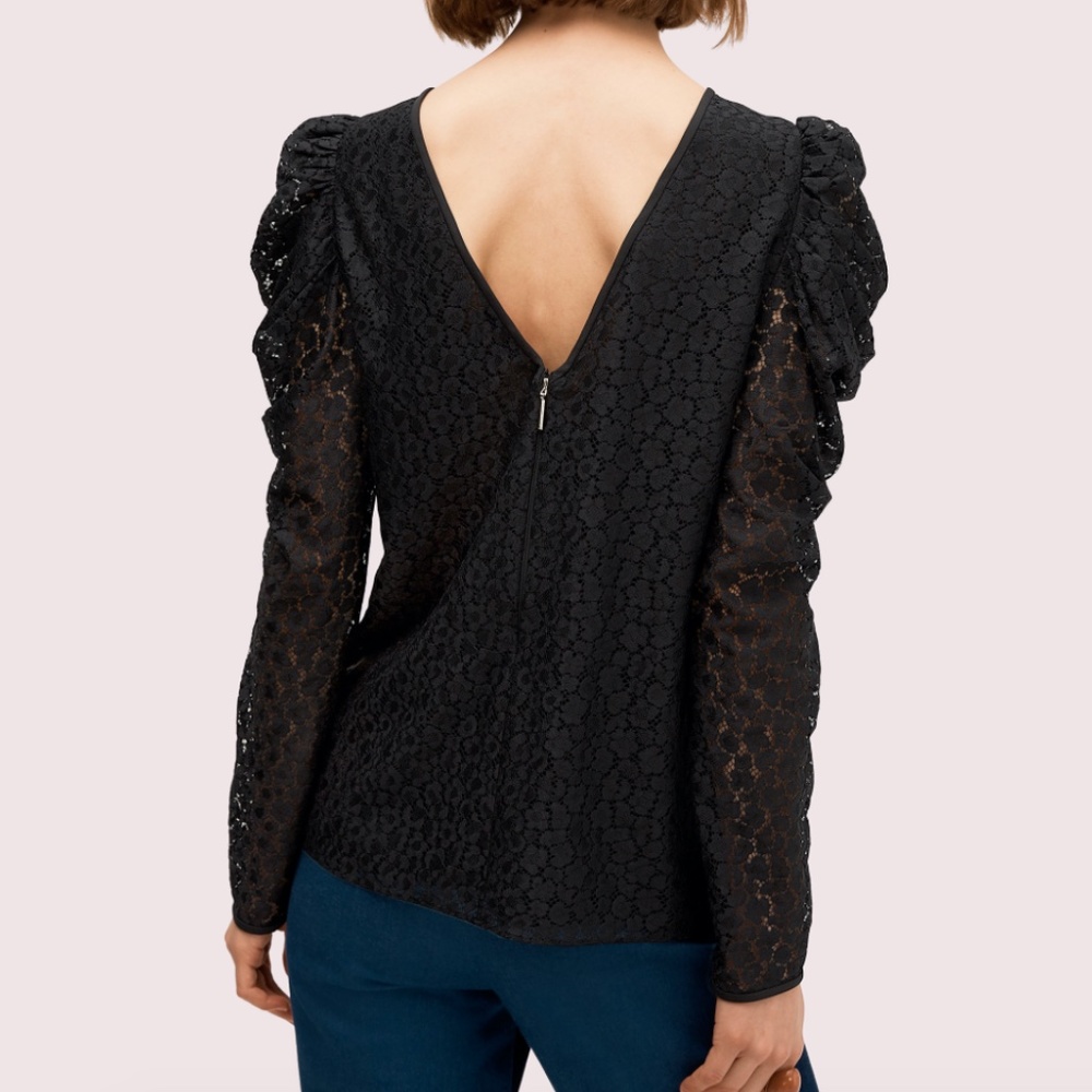 kate spade Flora Leopard Lace Blouse